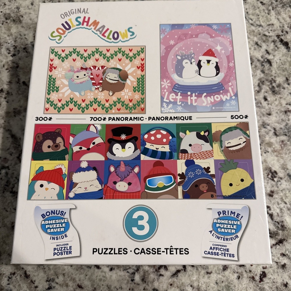 Squishmallows 3 Puzzles Set New! *Free Shipping*